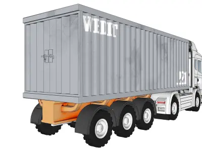 DumpTruck container truck 3D model