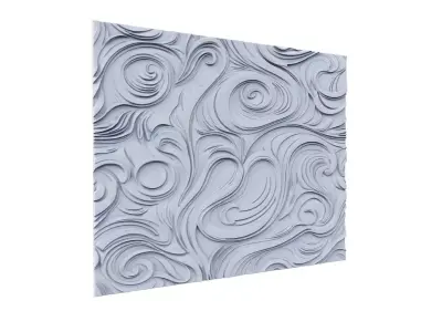 modern panel wall  decor set wall relief mural CNC 67  3D model