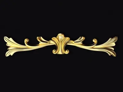 Central decor ornament for furniture 3D model 54