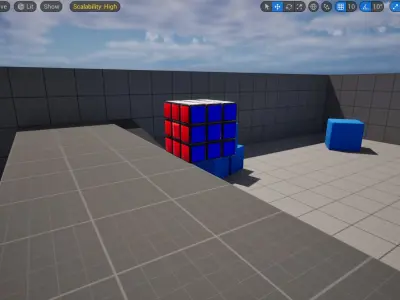 Rubiks cube system for UE5 Low-poly 3D model