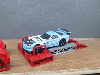 Dyno-stand two toy cars on table 3D print model