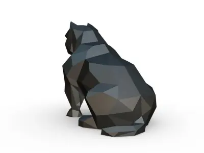 American Bully low poly 3D print model