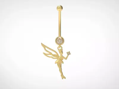 Angel Navel STL 3D piercing jewelry p0004 3D print model