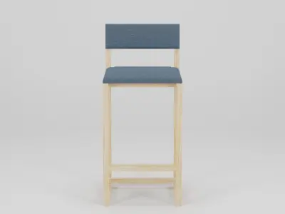 Counter Stool 43x43x97 Low-poly 3D model