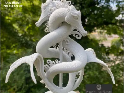 Sea Dragons Sculpture 3D print model
