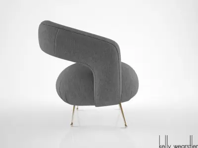 Kelly Wearstler Laurel Lounge Chair 3D model