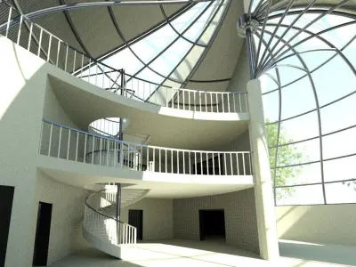 Rotunda museum building 3D model