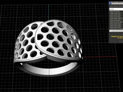 Lightweight ring with round holes  model 909 3D print model