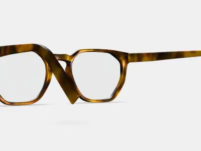 Tobias Eyeglasses in Woodgrain Tortoise Matte 3D model