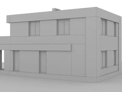Hi-tech cottage Free low-poly 3D model