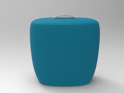 Bag Pouf Low-poly 3D model