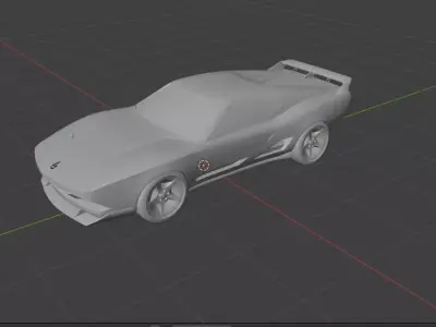 a good sport car Low-poly 3D model