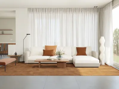 Parisian interior scene 3D model 3D model