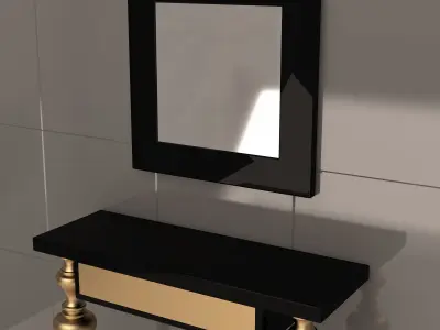 Luxury Console Table 02 3D model