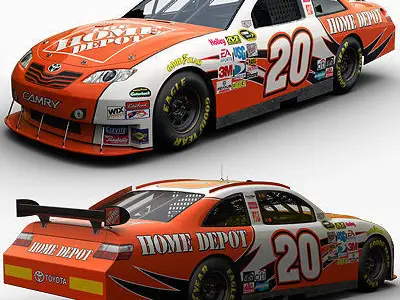 Nascar 2009 Joe Gibbs Racing Team Cars 3D model