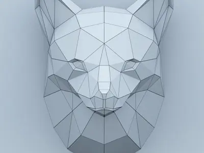 Ukraine fox paper head 3D model