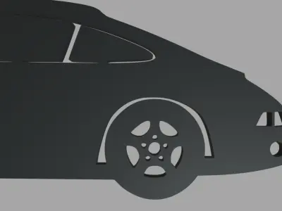 Porsche 911 Key Ring 3D print model