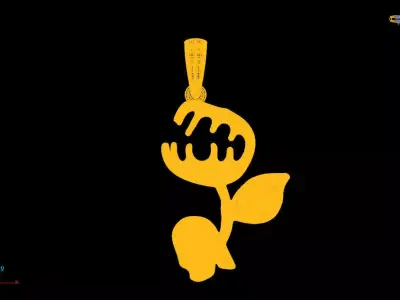 Evil plant pendant charms - one inch pendant 3D print model