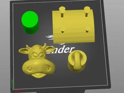 toilet paper holder moo cow bathroom decoration 3D print model