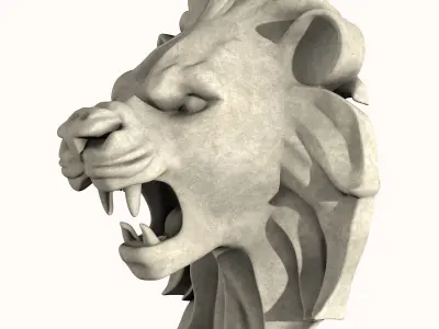 Lion Head 3D print model get