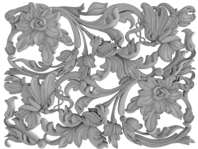 Carved decor 1 3D model
