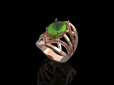 Modern Ring 3D print model 2