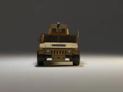 Humvee Desert Storm 3D Model Low-poly 3D model
