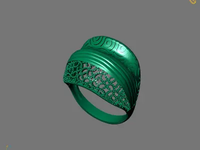 Women Plain Ring Ready STL Models Womens Ring 3d models 3D print model 40