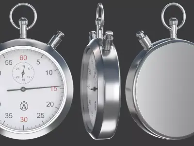 Stopwatch Low-poly 3D model