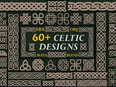 ARCHITECTURAL KITBASH CELTIC Low-poly 3D model