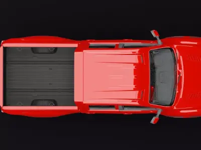 Nissan 4x4 Car Main Red Low-poly 3D model