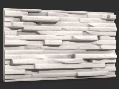 Detailed Stone Wall Module 3D print model
