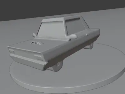 Lowpoly Car Free low-poly 3D model