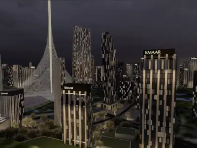 Concept design for Dubai Creek harbour Free 3D model