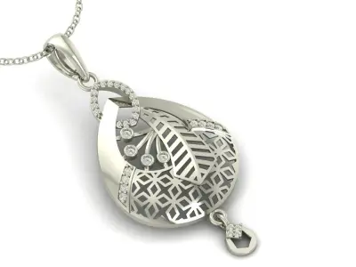 Pendant Necklace 3D print model 2