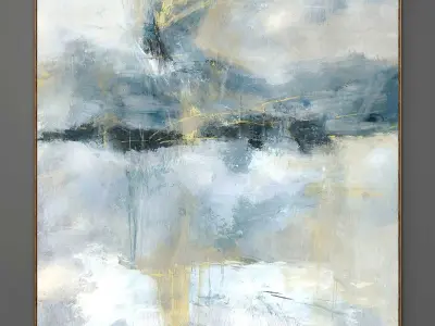 Plaster two square photo frames 57 Low-poly 3D model