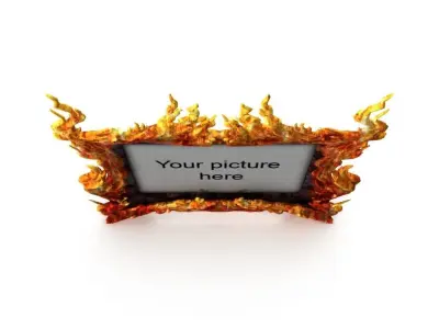 Fire picture frame 3D model