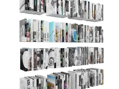 Books 150 pieces 4-8-2 Low-poly 3D model