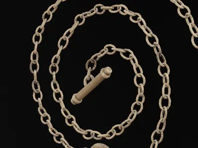 Sand Clock Necklace Low-poly 3D model