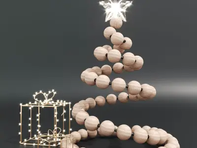 Christmas tree Low-poly 3D model