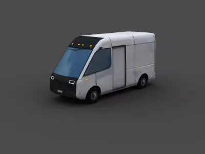 Electric Van 2 Lowpoly Low-poly 3D model