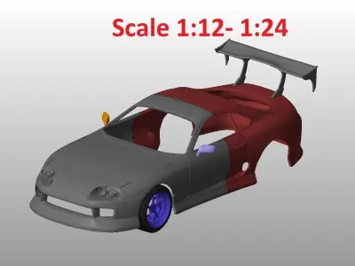 Toyota Supra 1993 Tuning Body For Print 3D print model