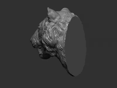 Tiger bust 3D print model