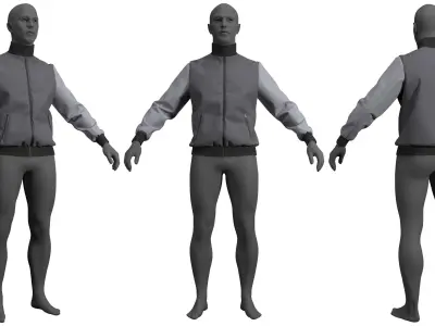 Sports Jacket - Marvelous Designer 3D model