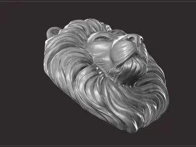 Lion bas relief  3D print model