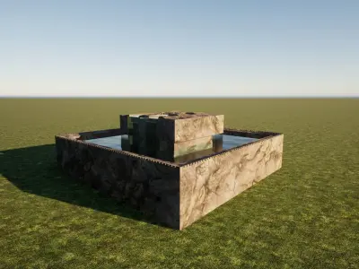Square Water Curtain Free 3D print model