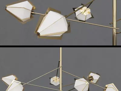 Harlow Spoke Chandelier 3D model