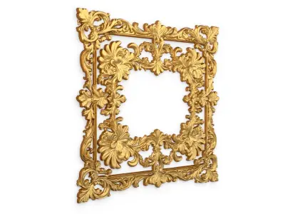Plaster decorative frame ornament 13 3D model