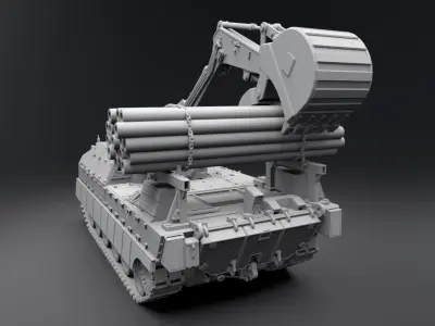 Trojan Armored Vehicle Scale model 3D print model