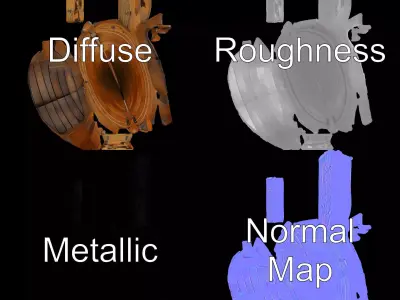 Wooden Rowboat Model Pack with Detailed Textures Low-poly 3D model